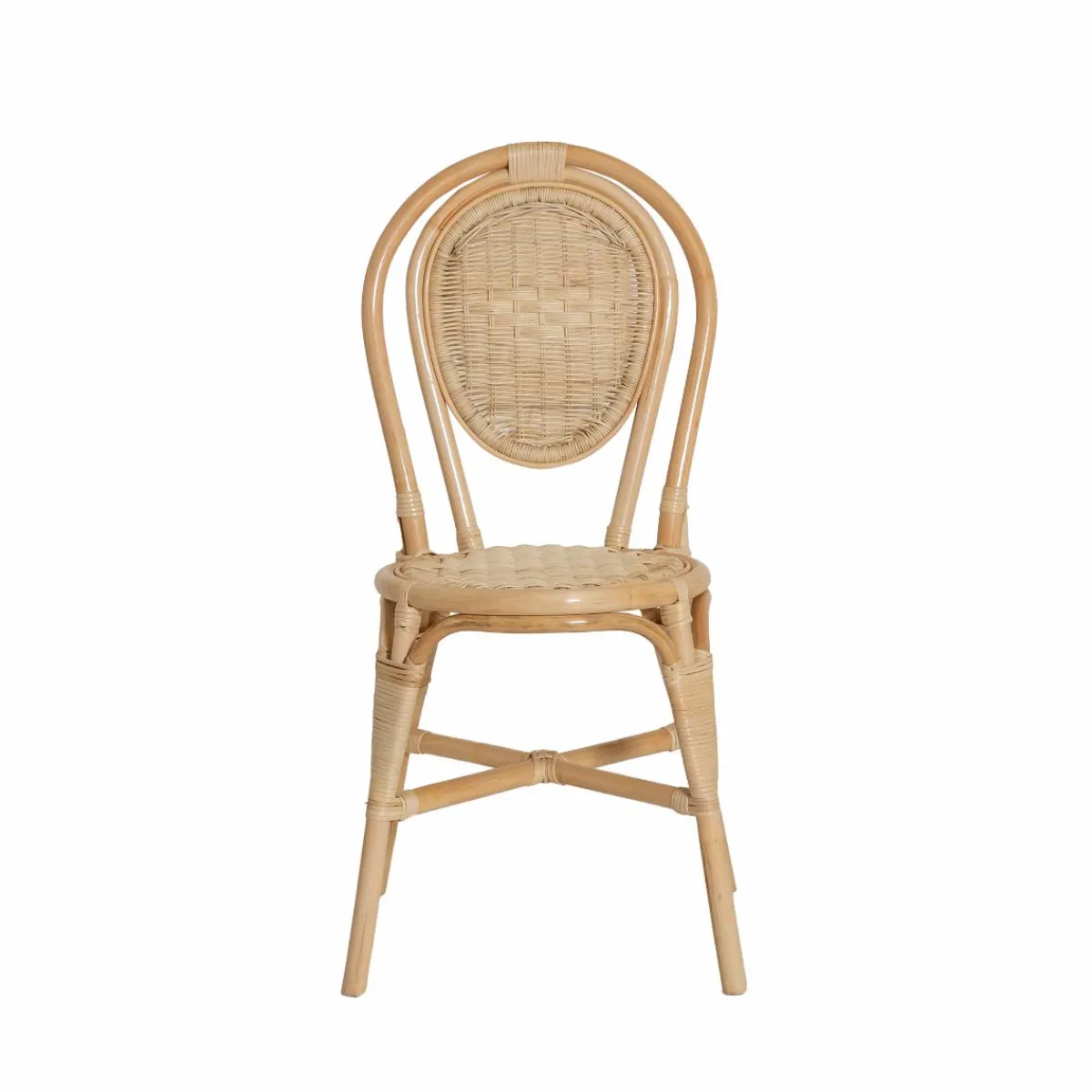 Made in Meubles Chaise en rotin bistrot Nohan (lot de 2)