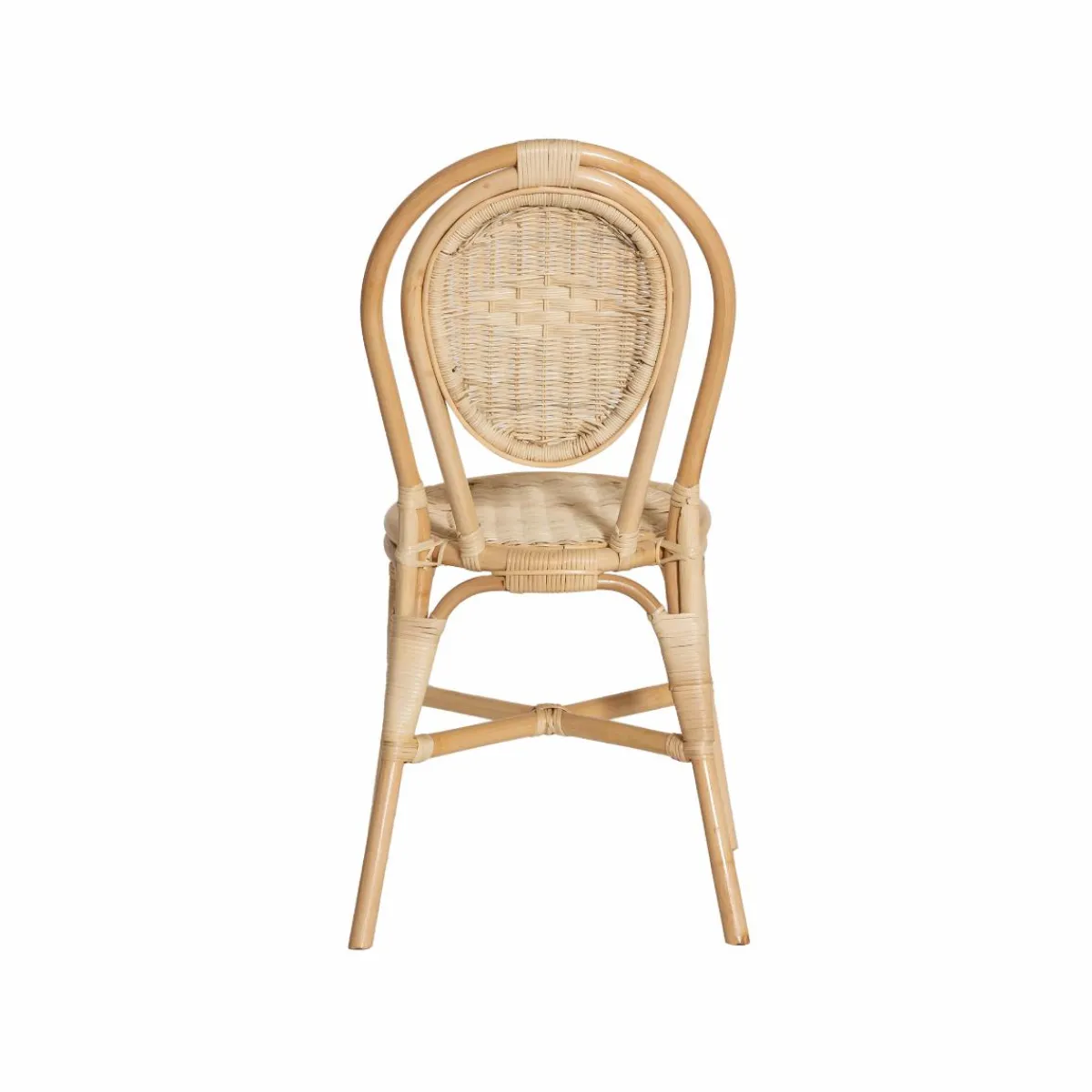 Made in Meubles Chaise en rotin bistrot Nohan (lot de 2)