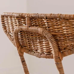 Made in Meubles Chaise en rotin et en métal Leila (lot de 2)