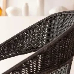 Made in Meubles Chaise en rotin et en métal Aurélien