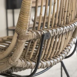 Made in Meubles Chaise en rotin et métal Rattan (lot de 2)