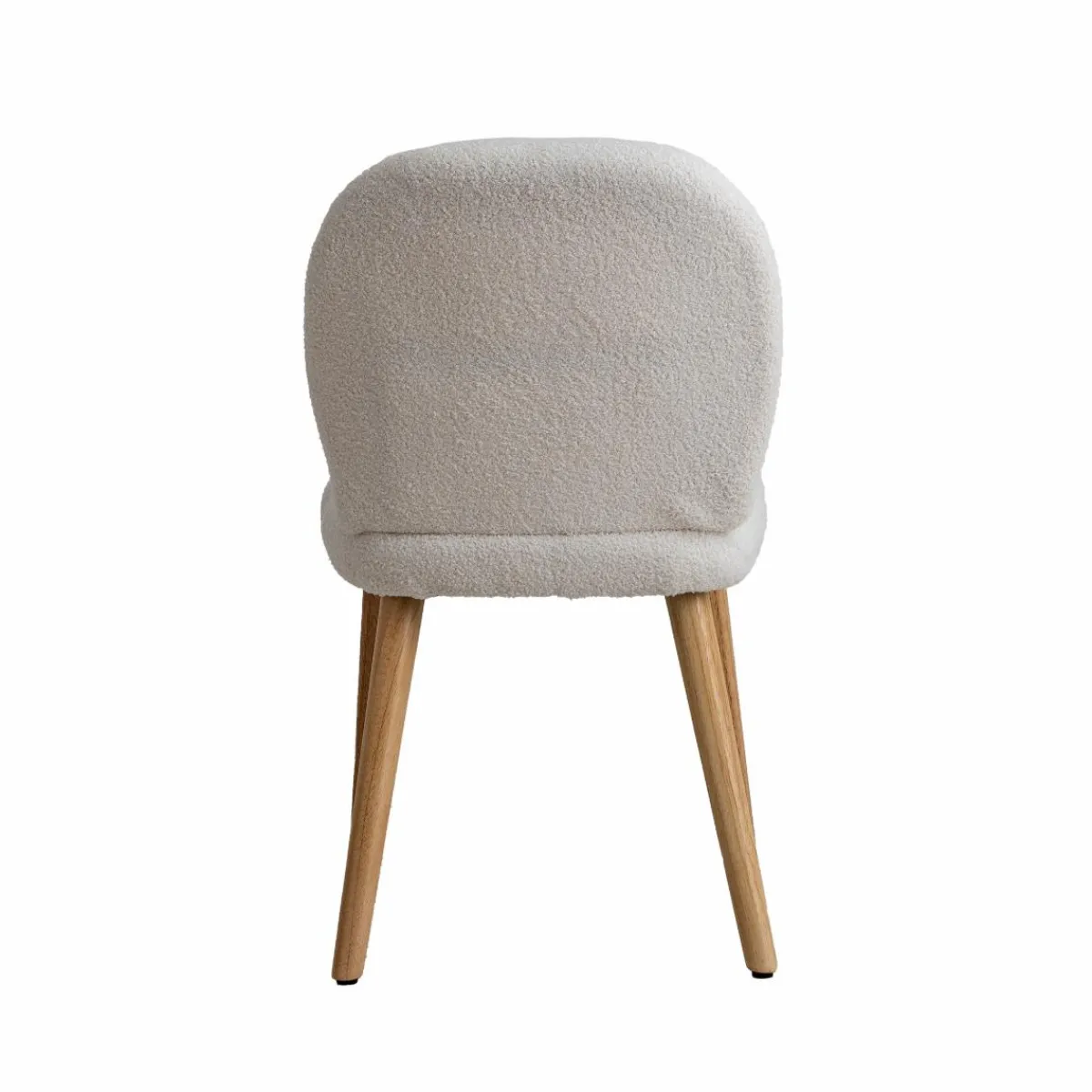 Made in Meubles Chaise en tissu bouclette blanche Ayse (lot de 2)