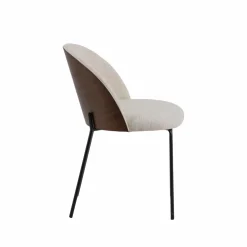 Made in Meubles Chaise en tissu écru et métal Nyssa (lot de 2)