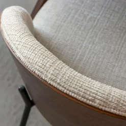 Made in Meubles Chaise en tissu écru et métal Nyssa (lot de 2)