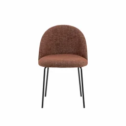 Made in Meubles Chaise en tissu terracotta et bois clair Nyssa (lot de 2)