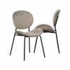 Made in Meubles Chaise en velours marron glacé Sohane (lot de 2)