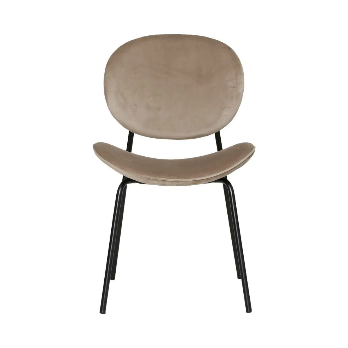 Made in Meubles Chaise en velours marron glacé Sohane (lot de 2)