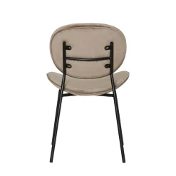 Made in Meubles Chaise en velours marron glacé Sohane (lot de 2)