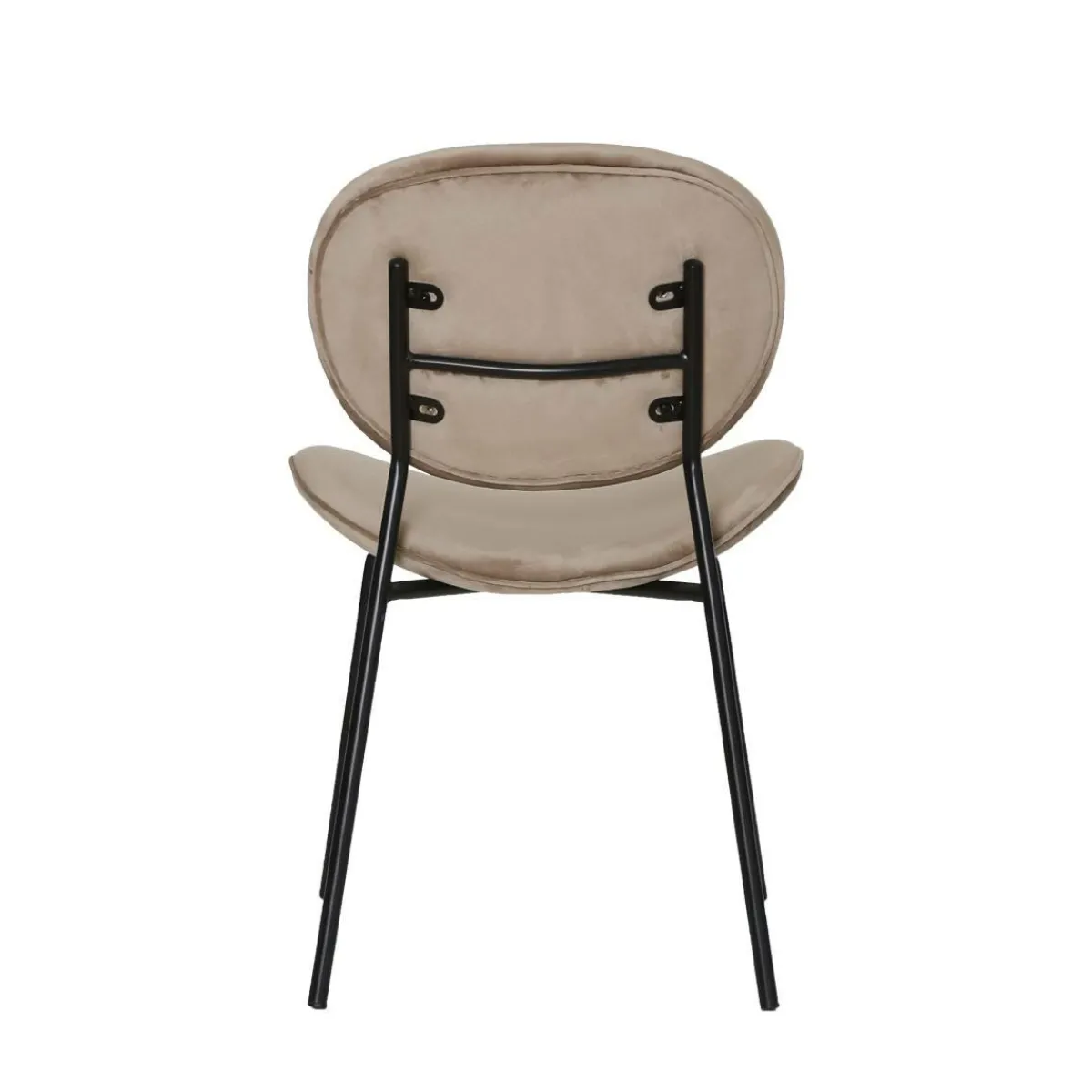 Made in Meubles Chaise en velours marron glacé Sohane (lot de 2)