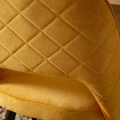 Made in Meubles Chaise en velours moutarde Rumba (lot de 2)