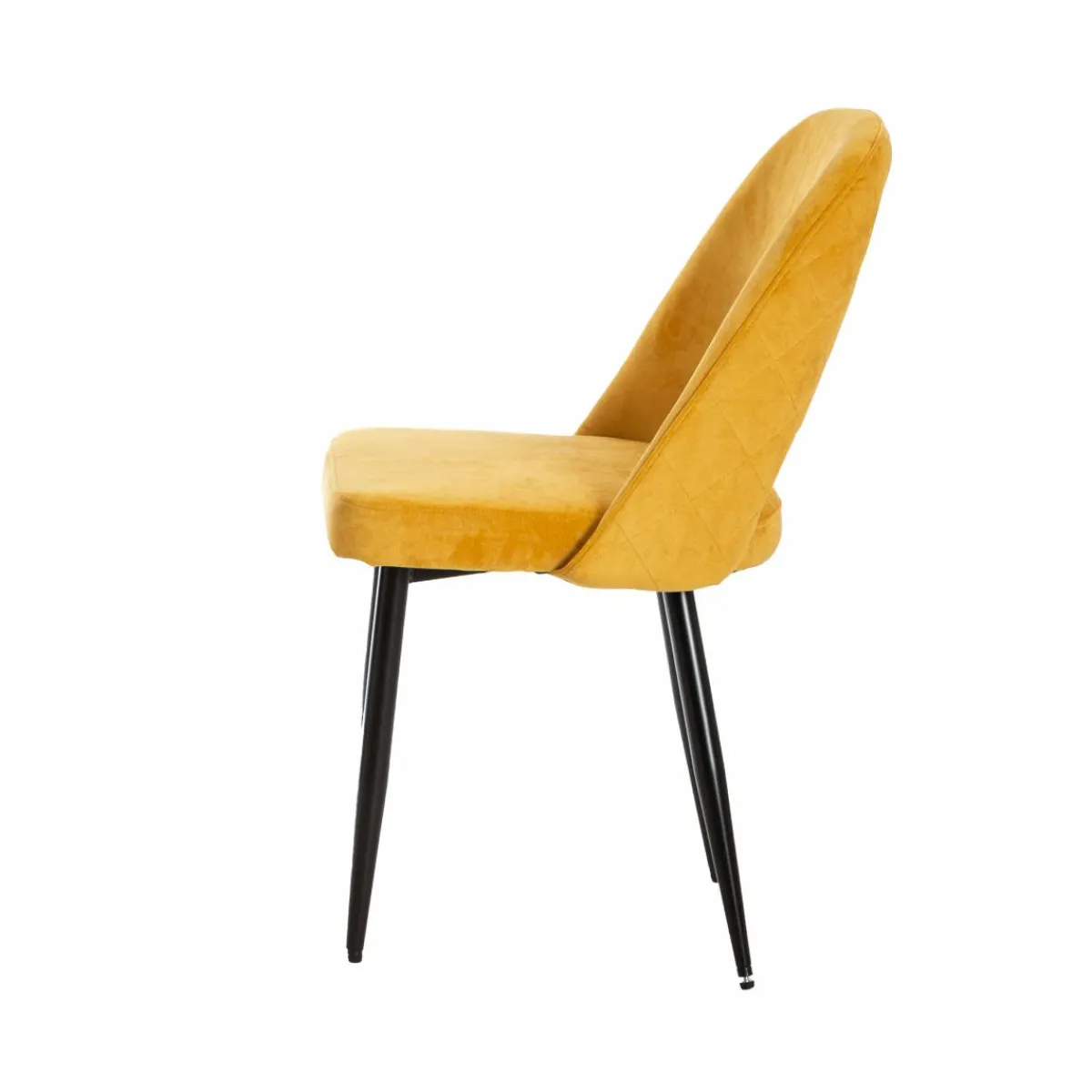 Made in Meubles Chaise en velours moutarde Rumba (lot de 2)