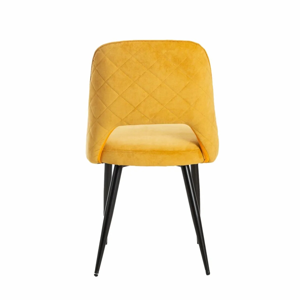 Made in Meubles Chaise en velours moutarde Rumba (lot de 2)