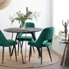 Made in Meubles Chaise en velours vert Rumba (lot de 2)