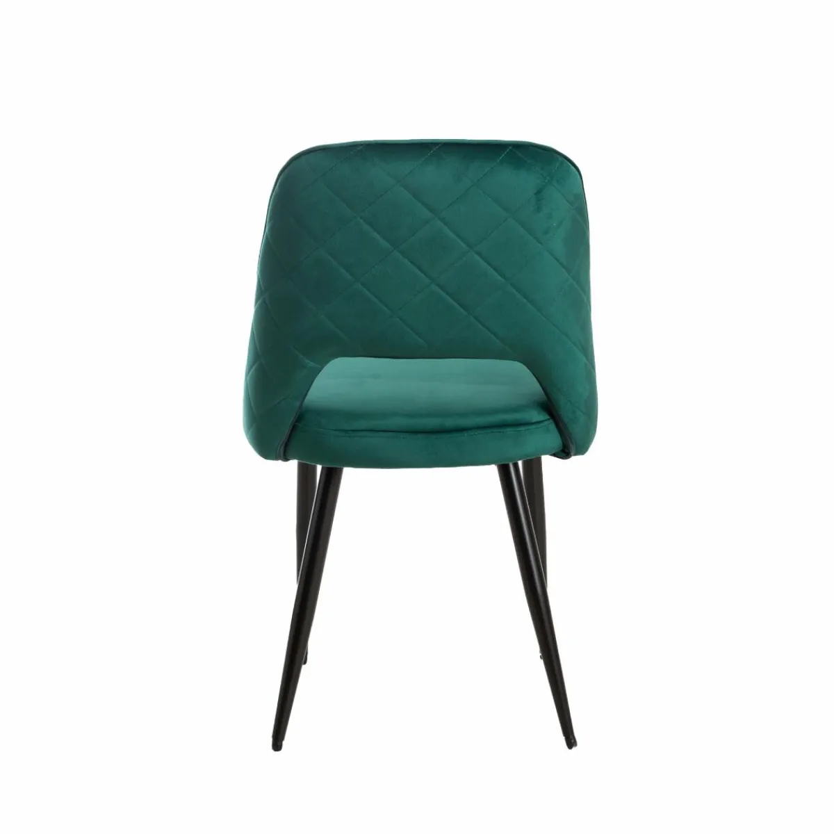Made in Meubles Chaise en velours vert Rumba (lot de 2)