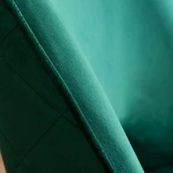 Made in Meubles Chaise en velours vert Rumba (lot de 2)