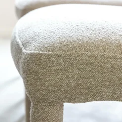 Made in Meubles Chaise intégralement en tissu écru Doris (lot de 2)