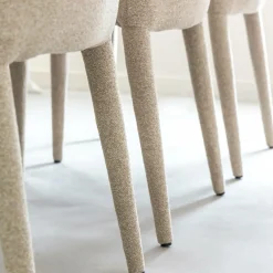 Made in Meubles Chaise intégralement en tissu écru Doris (lot de 2)