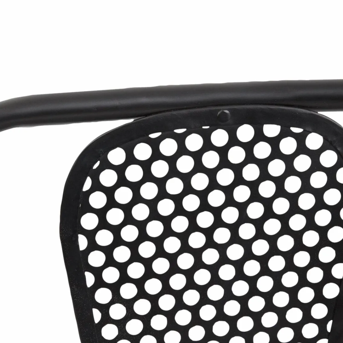 Made in Meubles Chaise perforée en métal noir Julien (lot de 2)