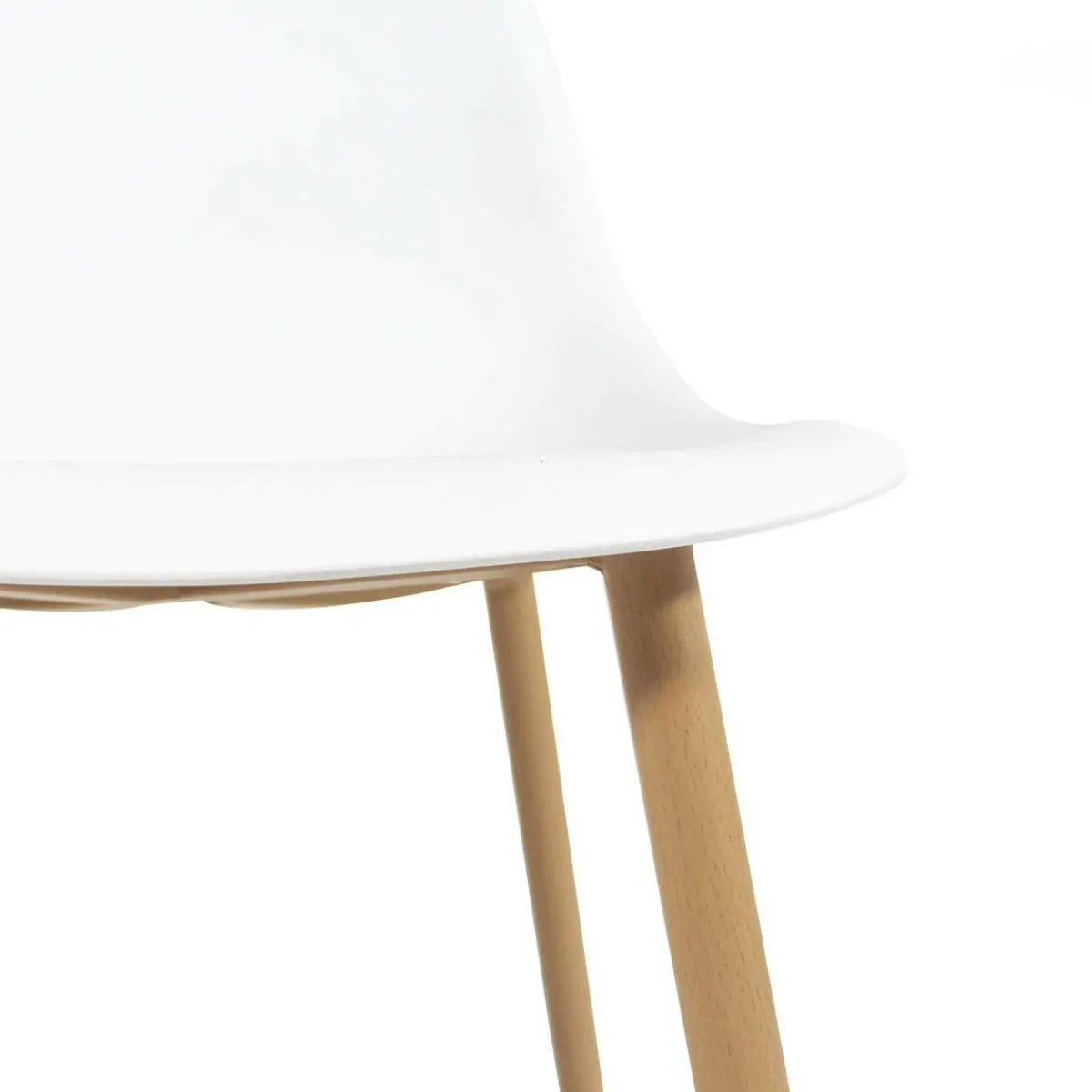 Made in Meubles Chaise scandinave blanc pieds compas Marius (lot de 2)