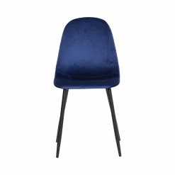 Made in Meubles Chaise scandinave en velours bleu roi Copenhague (lot de 2)