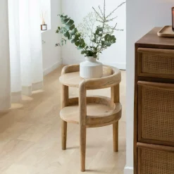 Made in Meubles Chevet en bois de manguier Allye