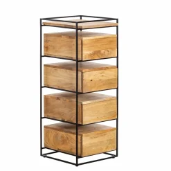 Made in Meubles Chiffonnier en bois de manguier et métal Haïcé