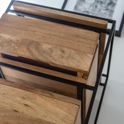 Made in Meubles Chiffonnier en bois de manguier et métal Haïcé