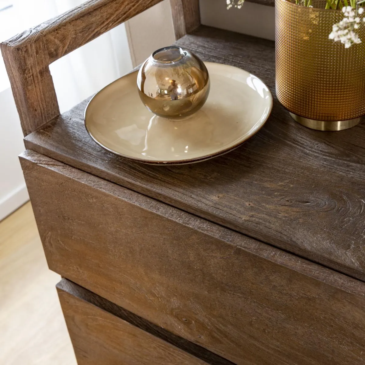 Made in Meubles Chiffonnier en bois de manguier marron Emile