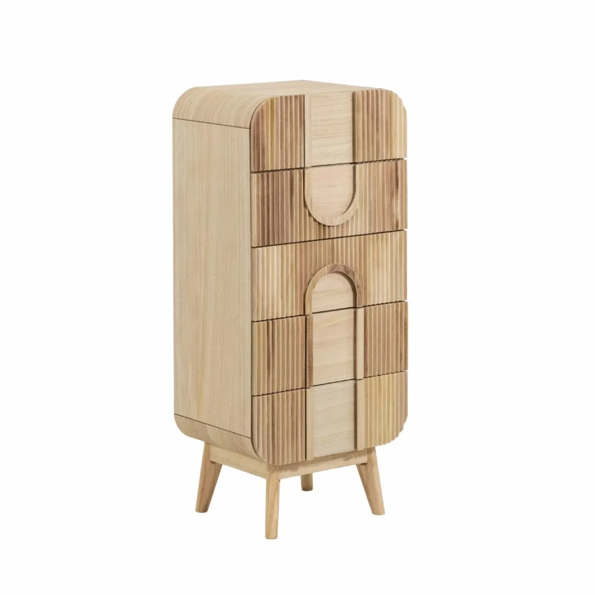 Made in Meubles Chiffonnier en bois de paulownia Nilo