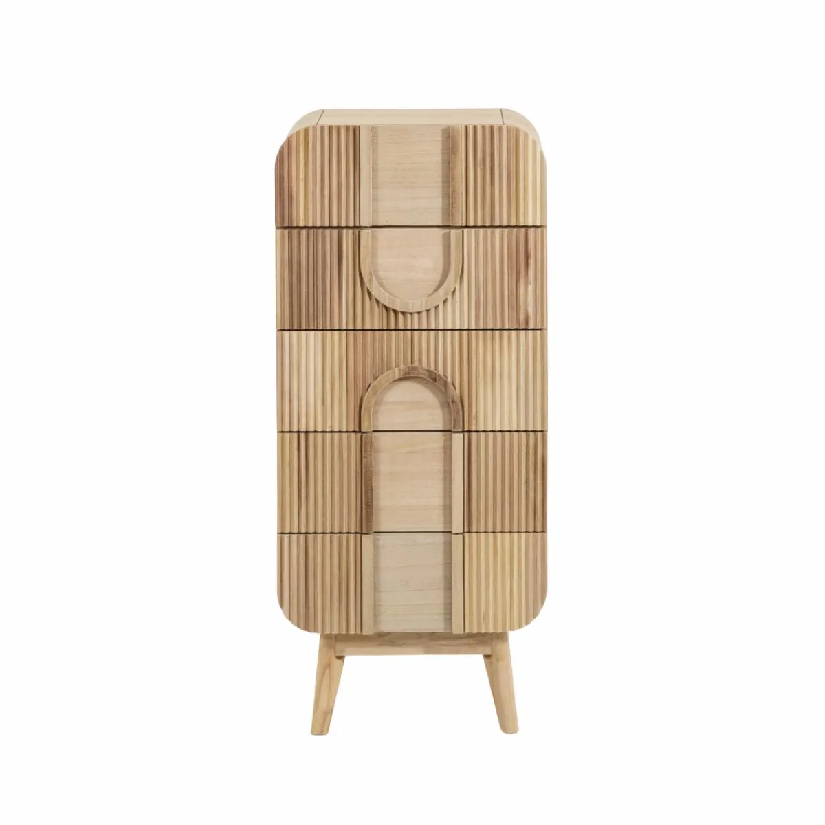 Made in Meubles Chiffonnier en bois de paulownia Nilo