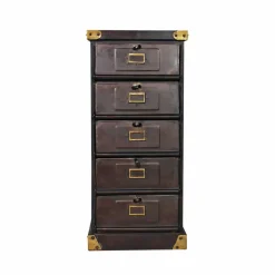 Made in Meubles Chiffonnier en métal 5 tiroirs Eugénie