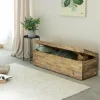 Made in Meubles Coffre banc en bois de manguier clair Babeth