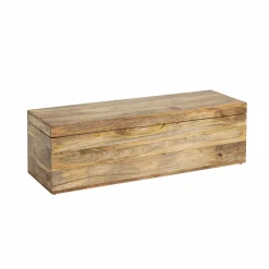 Made in Meubles Coffre banc en bois de manguier clair Babeth
