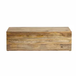Made in Meubles Coffre banc en bois de manguier clair Babeth