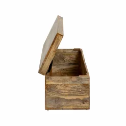 Made in Meubles Coffre banc en bois de manguier clair Babeth