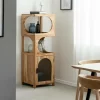 Made in Meubles Colonne 1 étagère en bois d'acacia Emyr