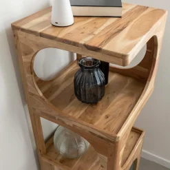 Made in Meubles Colonne 1 étagère en bois d'acacia Emyr
