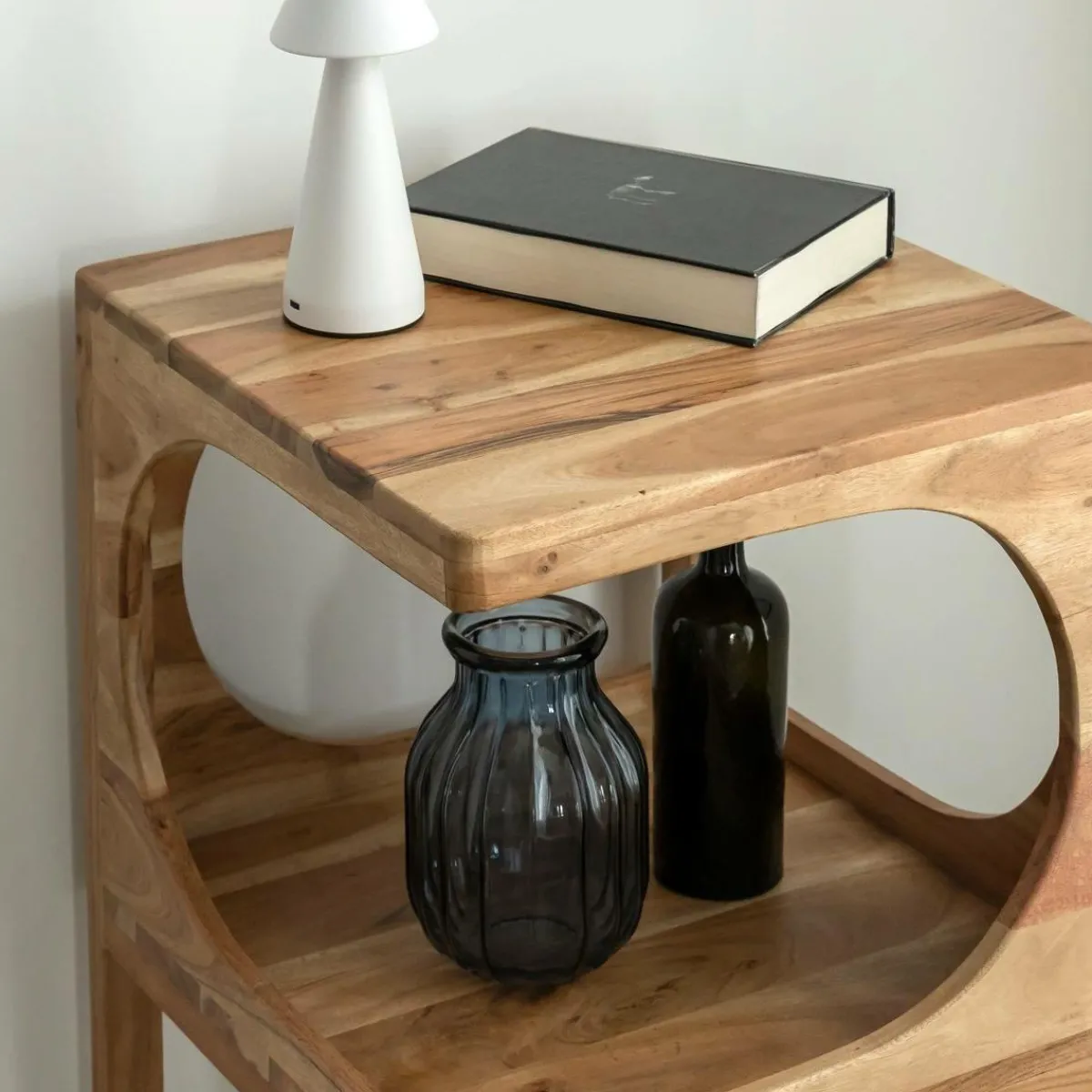 Made in Meubles Colonne 1 étagère en bois d'acacia Emyr