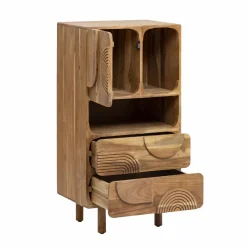 Made in Meubles Colonne de salle de bain en bois d'acacia Tilio