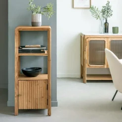 Made in Meubles Colonne en bois d'acacia massif Emyr