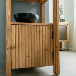 Made in Meubles Colonne en bois d'acacia massif Emyr