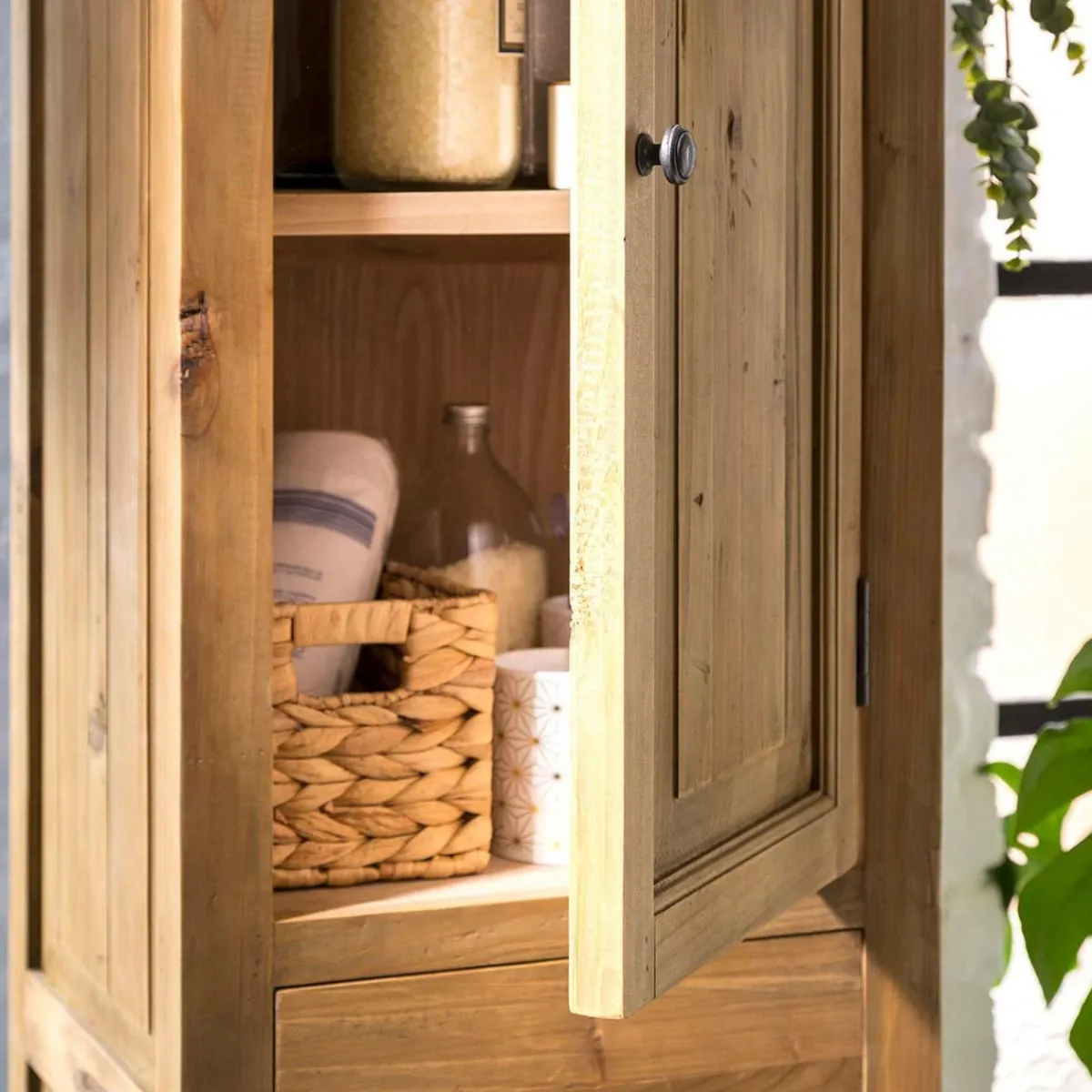 Made in Meubles Colonne en bois recyclé Garance