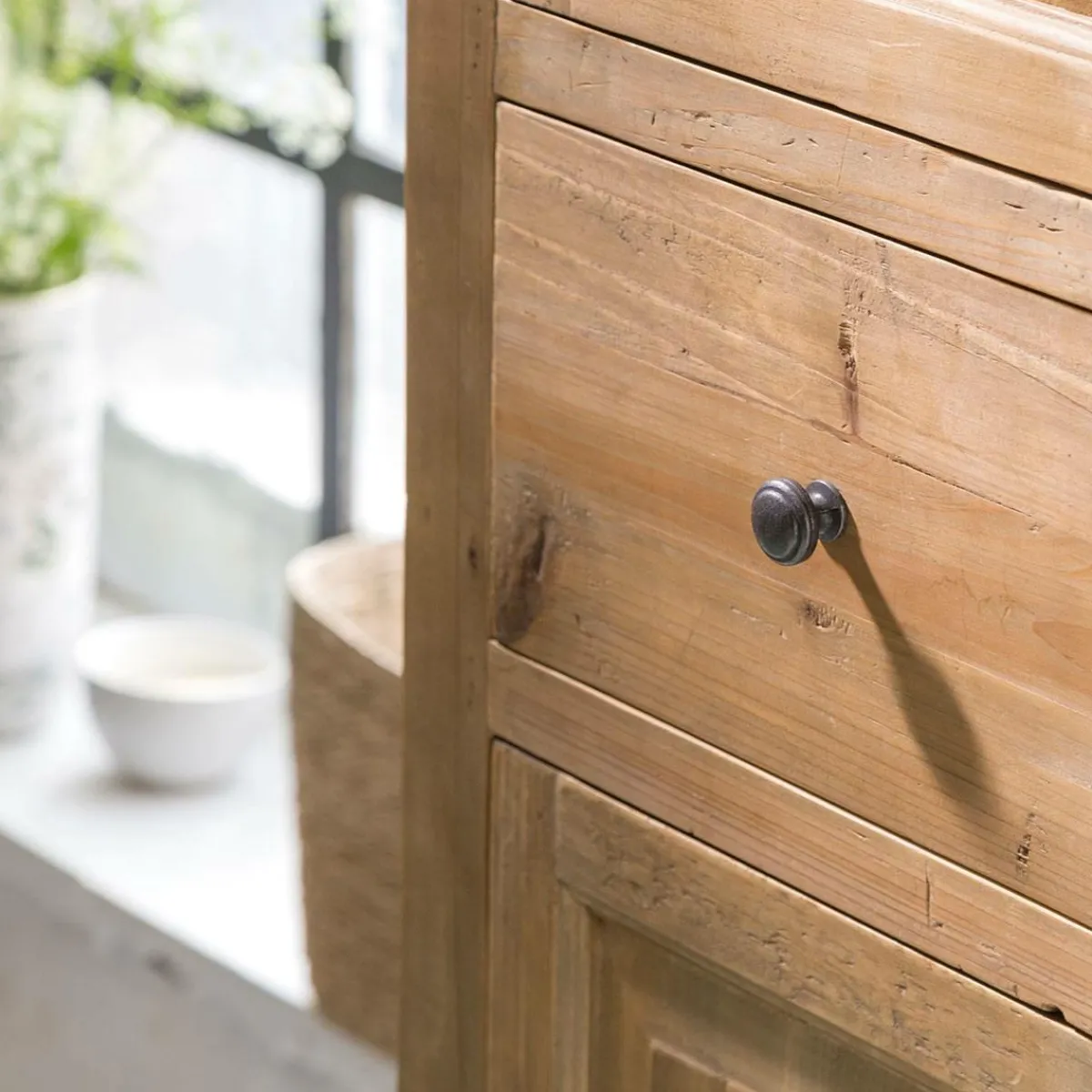 Made in Meubles Colonne en bois recyclé Garance