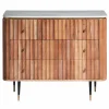 Made in Meubles Commode en bois d'acacia et marbre blanc Judith