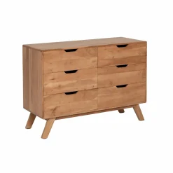 Made in Meubles Commode en bois d'acacia massif Iwa