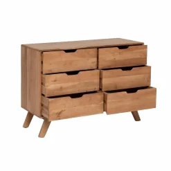 Made in Meubles Commode en bois d'acacia massif Iwa