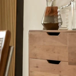 Made in Meubles Commode en bois d'acacia massif Iwa