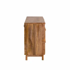 Made in Meubles Commode en bois de manguier et cannage Rim