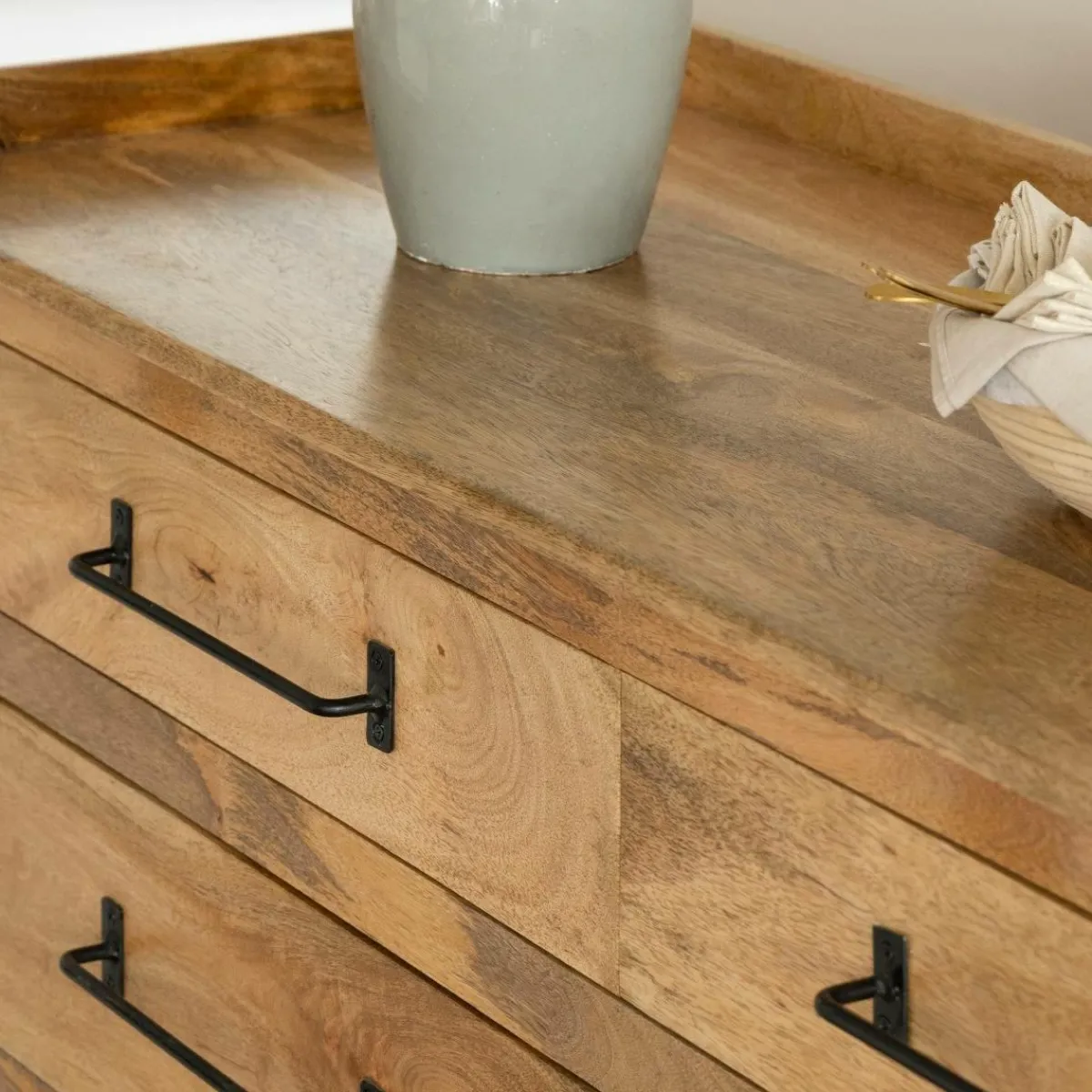 Made in Meubles Commode en bois de manguier 6 tiroirs Dolly