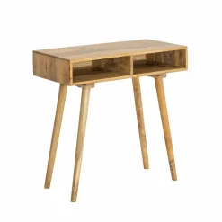 Made in Meubles Console avec rangement en bois de manguier Maëva